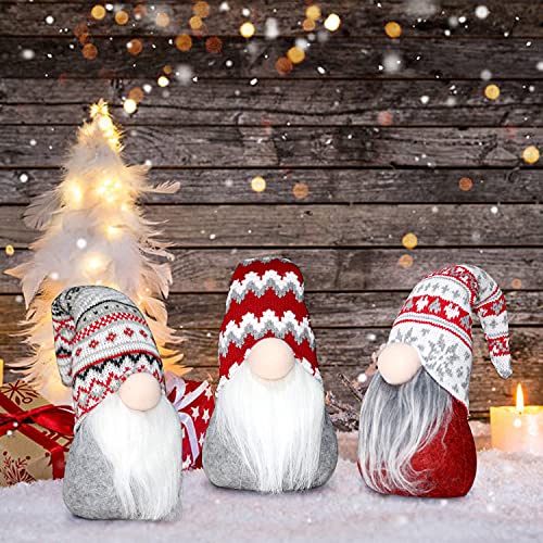 Set of 3 Christmas Gnomes Plush Decorations