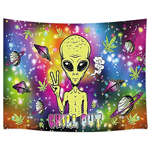 Brand New Chill Out Trippy Psychedelic Outer  Nebula Galaxy Space Alien Tapestry 60X40in