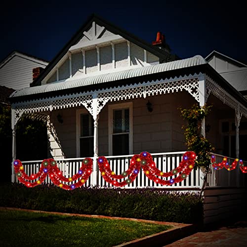 32.8 Ft Christmas Prelit Tinsel Garlands