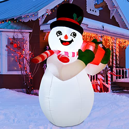 5 FT Christmas Inflatables Snowman w/ LEDs