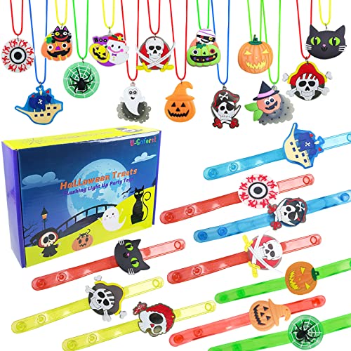 24 pcs Halloween LED Necklace & Bracelets