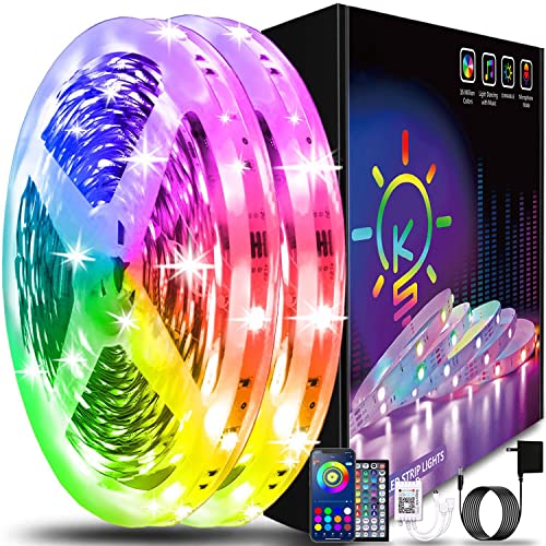 Led Strip Lights  Bluetooth Smart App Control Music Sync Color Changing RGB Led Light Strip with Remote