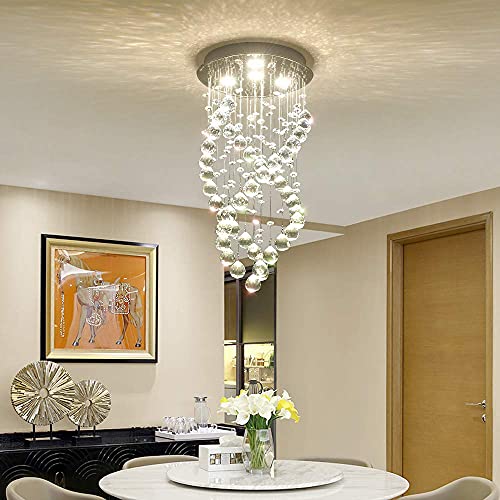 4-Lights Modern Raindrop Crystal Chandelier