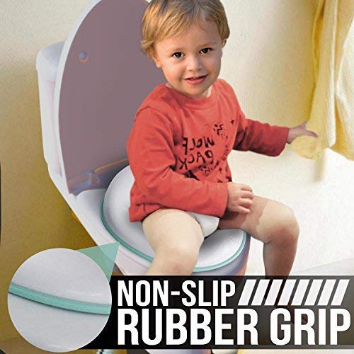 Potty Training Seat for Boys & Girls, Fits Round & Oval Toilets, Non-Slip w/ Splash Guard