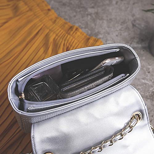 Women Leather Satchel Chain Strap Shoulder Bag Le