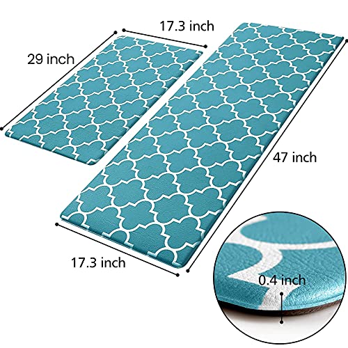 [2 PCS] Kitchen Cushioned Anti-Fatigue Floor Mat, Heavy Duty PVC Ergonomic