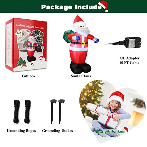 6 FT Christmas Inflatable Santa Claus & Snowman Outdoor Decorations