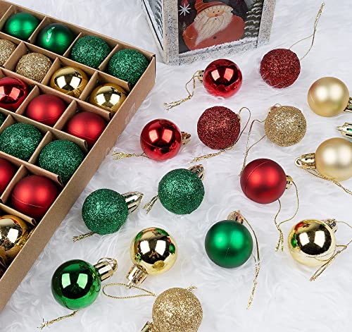 54 PCS Mini Christmas Ball Ornaments