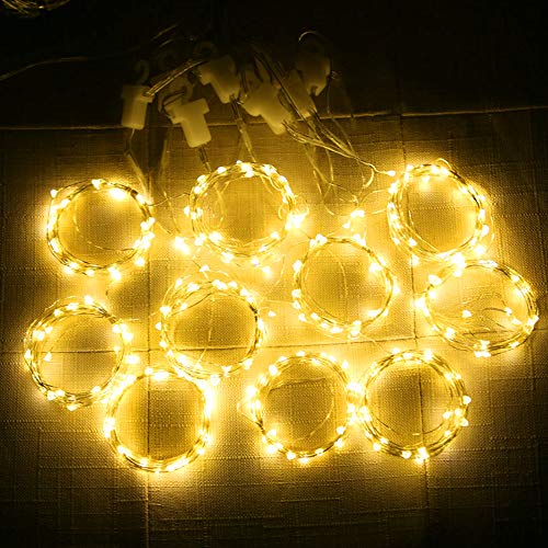 300 LED 8 Lighting Modes Fairy Copper Window Curtain String Lights with Remote