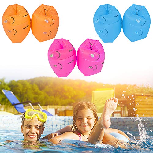 6 Pack PVC Kids Children Adult Swimming Arm Float Ring