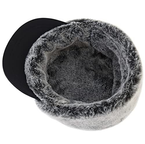 Unisex Winter Hat w/ Brim & Warm Earflaps