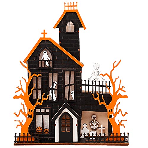 Wooden Home Halloween Tabletop Decorations