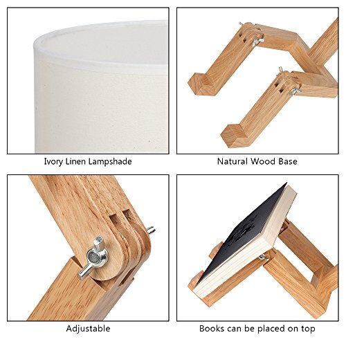 Cute Desk Lamp w/  Wood Base Changeable Shape