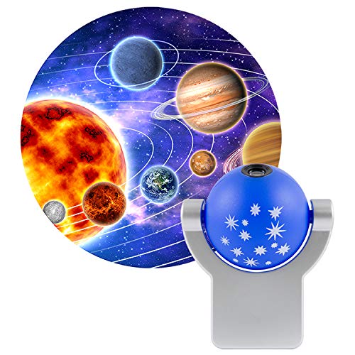 Solar System LED Night Light, Plug-In, Dusk-to-Dawn Sensor, Auto On/Off