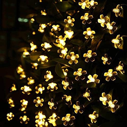 33 Feet 100 LED Cherry Flower Fairy String Lights Christmas, 8 Flash Modes with Tail Plug