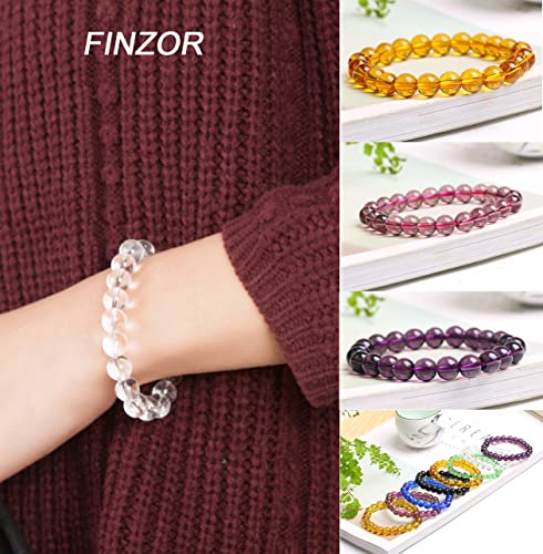 15Pcs 8mm Beaded Stretch Bracelet  for Women