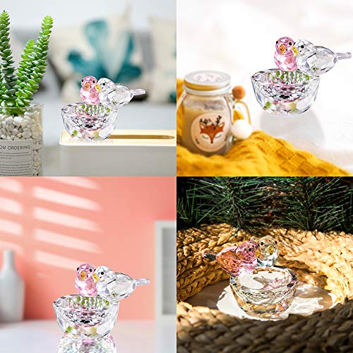 Crystal Bird Figurine Collectible Art Glass Animal Figurines Table Home Decor