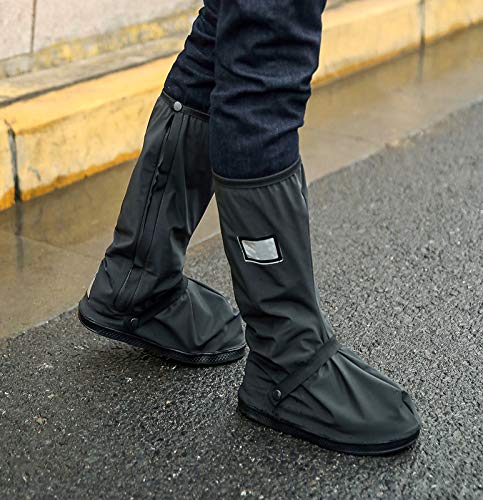 Waterproof Rain Shoe Covers Slip Resistance-  Black