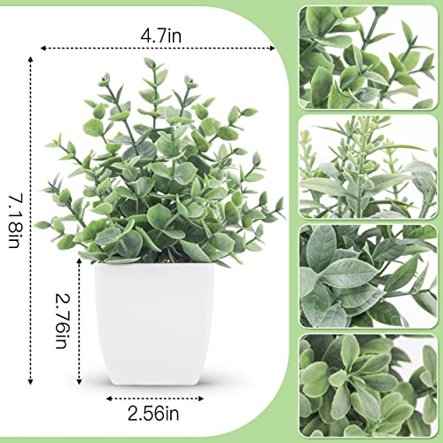 4 Packs Fake Plants Mini Artificial Greenery Potted Plants for home, office