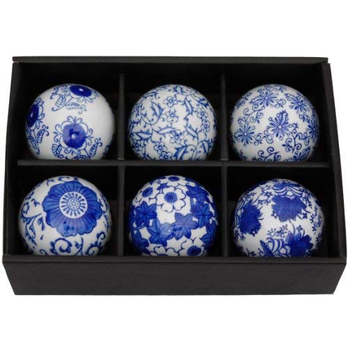 " Blue & White Decorative Porcelain Ball Set(B)