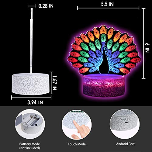 3D Illusion Bedroom Decoration Night Light Table Lamp 16 Colors