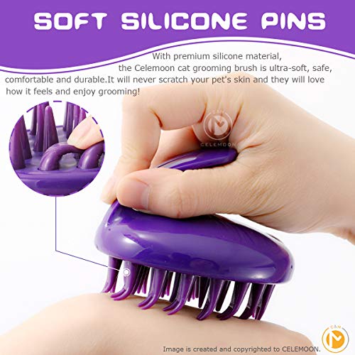 Soft Dual Rubber Pins Cat Brush Massager