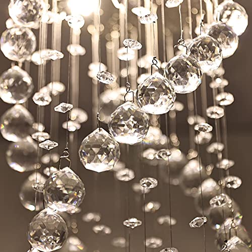 4-Lights Modern Raindrop Crystal Chandelier