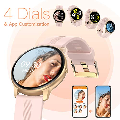 Smartwatch for Android& iOS Phones IP68 Waterproof Activity Tracker w/ Full Touch Color Screen