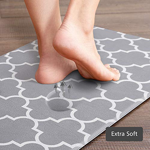 [2 PCS] Kitchen Cushioned Anti-Fatigue Floor Mat, Heavy Duty PVC Ergonomic