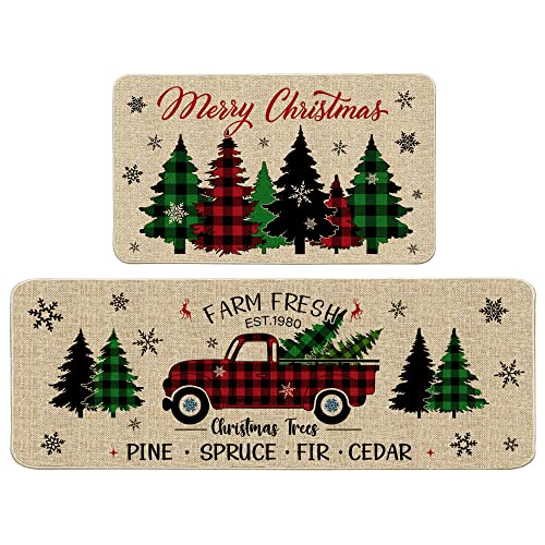 Set of 2 Christmas Kitchen Mats