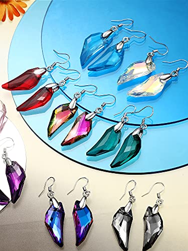 12 Pairs Crystal Dangle Earrings Set for Women