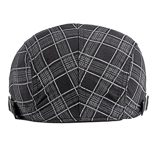 Mens Newsboy Hat Adjustable Breathable