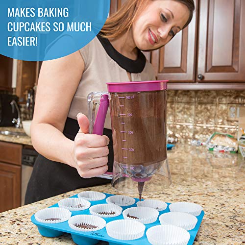 Pancake Batter Dispenser  Bakeware Maker w/ Measuring Label