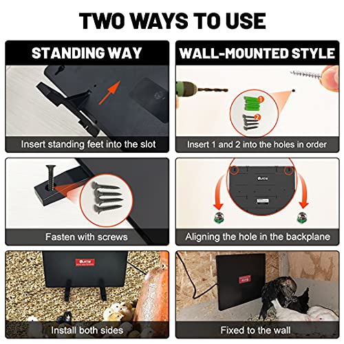 Chicken Coop Heater 140 Watts Radiant Energy Efficient Design Safer Than Brooder Lamps