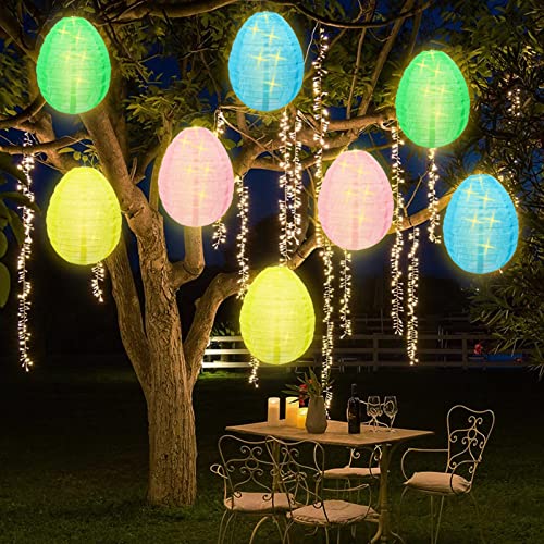 8 Pcs Easter Egg String Lights, 19.5ft 48 LEDs