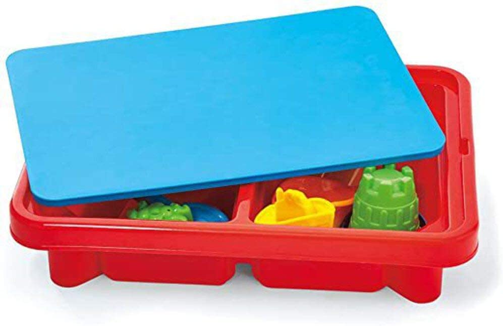 Toddler Sensory Kids Table with Lid-Mega Block Compatible Lid, Red, G02521 17 x 12.5 x 11 inches