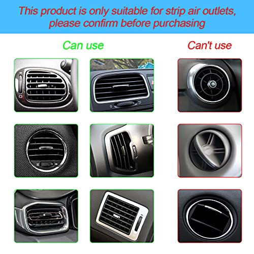 20 Pcs Car Air Conditioner Decoration Strip for Vent Outlet, Universal Waterproof Bendable