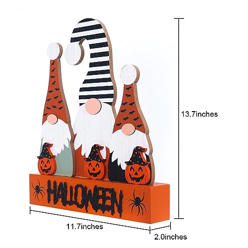 Halloween Decorations Indoor, Large Decorative HALLOWEEN Wood Sign with Ghosts and Spooky Cat