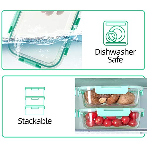 [10-Pack] Glass Food Storage Containers