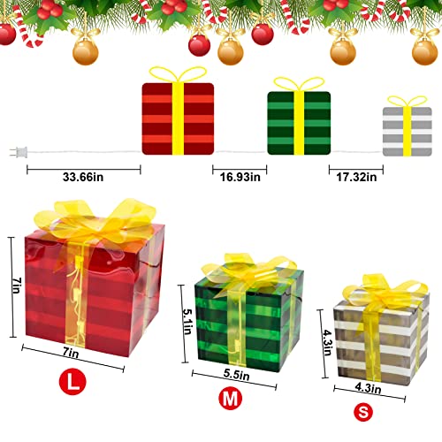 Christmas Lighted Boxes Decoration