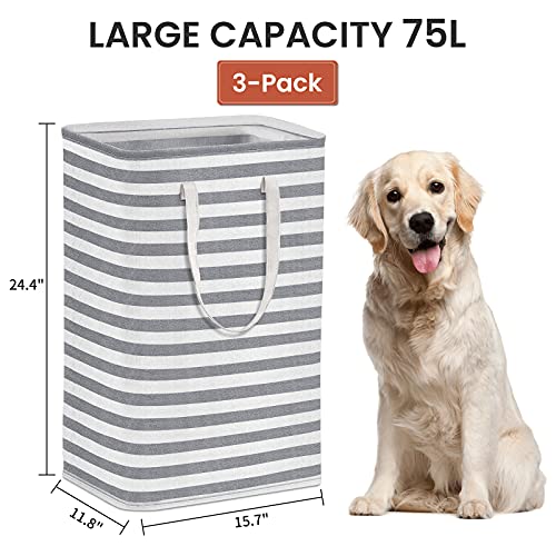 Freestanding Laundry Hamper w/ Long Reinforced Handles, Large Waterproof