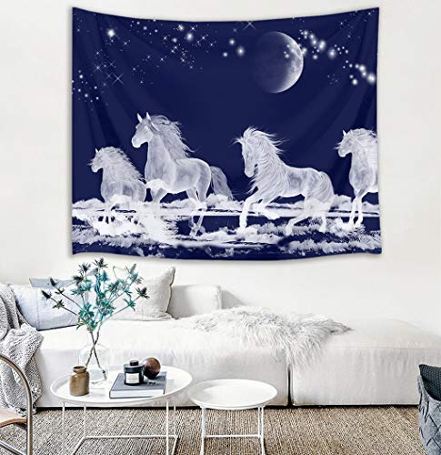 Galloping Horse Tapestry for Wall Decor,60Wx40H Inches