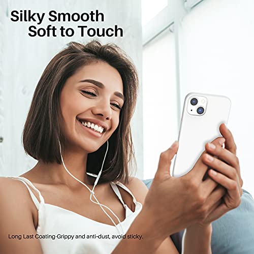 Compatible with iPhone 13 Case 6.1, Slim Liquid Silicone 3 Layers Full Covered Soft Gel Rubber Case Cover