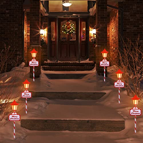 4 Pack Solar Candy Christmas Pathway Lights