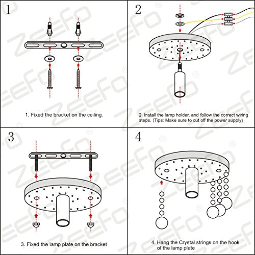 Crystal Chandeliers Light, Mini Style Modern Flush Mount Fixture w/ Crystal Ceiling Lamp