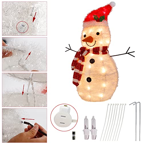 22 Inch Pre-Lit Light Up Penguin/Snowman Christmas Decoration