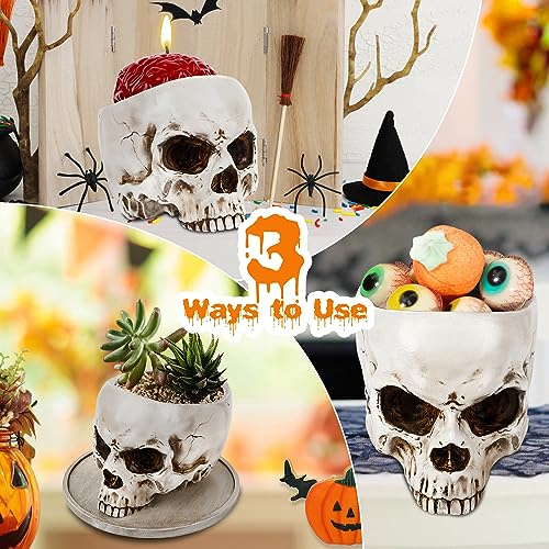 Halloween Candle, Skull Bleeding Candle Gothic Decorations for Home Table Farmhouse