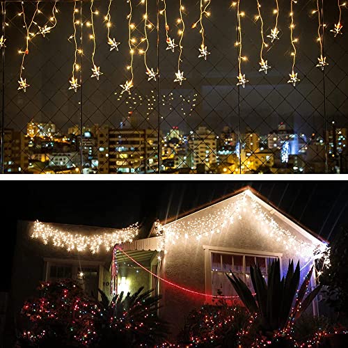 Curtain Lights for Decorations, 10 Ft Connectable String Lights with 8 Twinkle Modes Led Fairy Lights