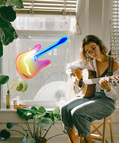 Guitar Neon Lights for Bedroom - Art Guitar Decor for Men/Women