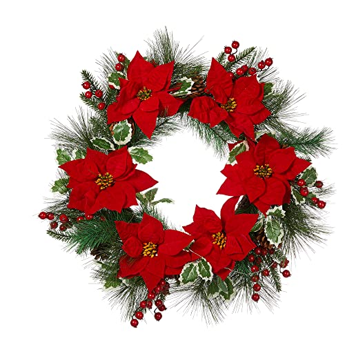 24 Inch Prelit Christmas Wreath Decoration